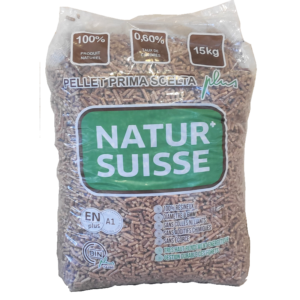 Pellet Natur'Suisse EN+A1 DIN+ 100 % harzig – Palette mit 70 Säcken à 15 kg